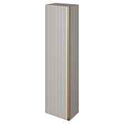 Armadi Art Quatro Шкаф-пенал подвесной 35х135h см, дверца, рифленый, проф. matt gold, цвет: cashmere 791-CM-RIB-MG