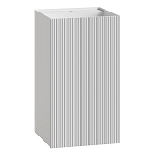 Armadi Art Cube Раковина напольная d48x85h см, рифленая, площадка под смеситель, цвет: matt white 802-R-MW