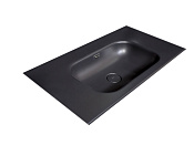 Armadi Art Vallessi Раковина накладная 81х46 см, перелив, без отв. под смеситель, цвет: antracite 838-080-A без отв