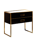 Armadi Art Monaco Тумба под раковину, напол. 100х50х74h см, рифленый, два ящика, цвет: черный глянец 867-100-BG