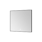 Armadi Art Modern Зеркало прямоуг. подвесное 80х70h см, с подсветкой, сенсор, цвет: черный глянцевый 543-080-B