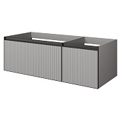 Armadi Art Quatro Тумба под раковину, подвесная 120х50х40h см, профиль anthracite, цвет: luna 790-M2-120-L-RIB-A