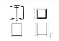 Boheme Qubic Стакан настольный, керамический, цвет: black 10961-B