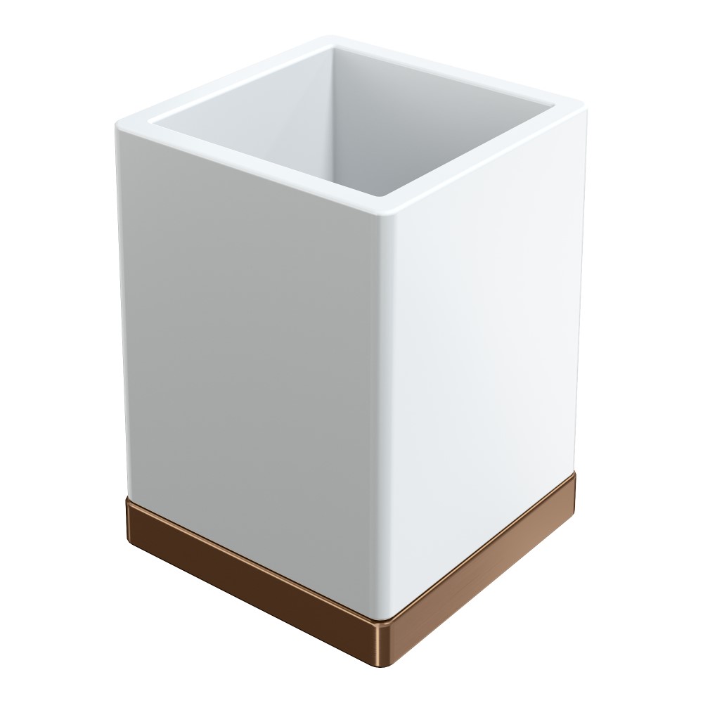 Boheme Qubic Стакан настольный, керамический, цвет: brushed bronze 10961-BRB