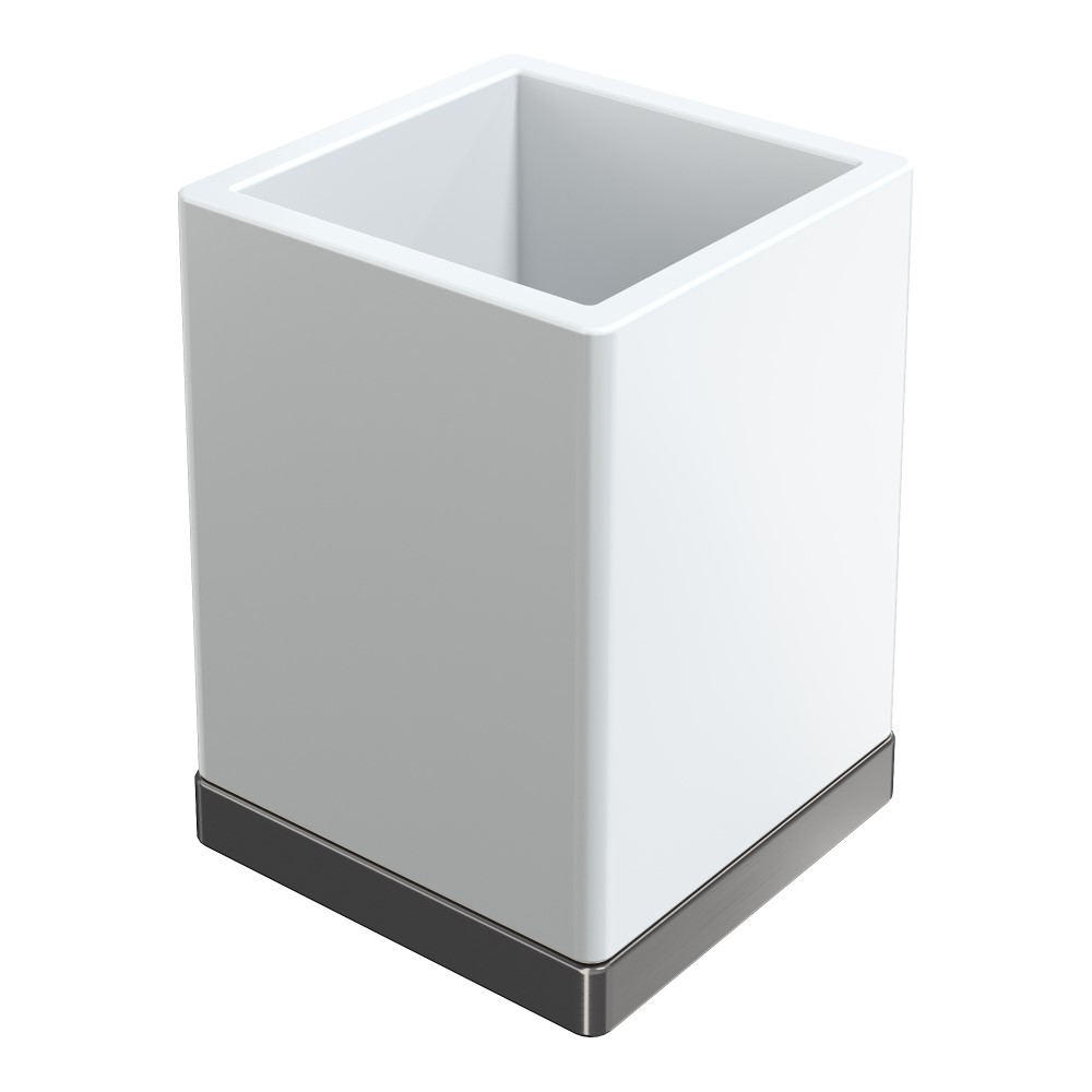 Boheme Qubic Стакан настольный, керамический, цвет: gun metall 10961-GM