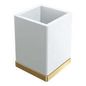 Boheme Qubic Стакан настольный, керамический, цвет: matt gold 10961-MG