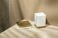 Boheme Qubic Стакан настольный, керамический, цвет: matt gold 10961-MG