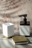 Boheme Qubic Стакан настольный, керамический, цвет: matt gold 10961-MG