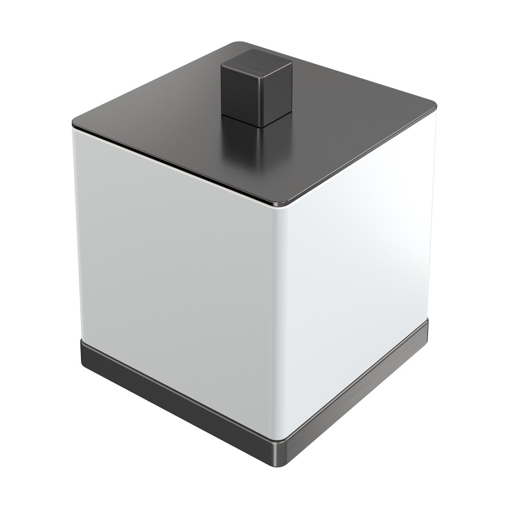 Boheme Qubic Диспенсер ватных дисков, настольный, цвет: gun metall 10964-GM