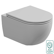 GSG Like Унитаз подвесной 36x52,5 см, смыв торнадо, с крышкой микролифт, цвет: белый глянцевый RULKWCSOEC000FI+LKCOPRSLTICR000