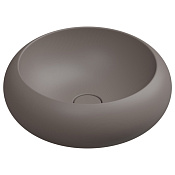 GSG Petra Раковина накладная d42x15h см с донным клапаном, без перелива, цвет: tortora matt PELAV42029