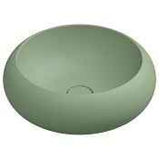 GSG Petra Раковина накладная d42x15h см с донным клапаном, без перелива, цвет: salvia matt PELAV42031