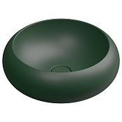 GSG Petra Раковина накладная d42x15h см с донным клапаном, без перелива, цвет: smeraldo matt PELAV42036