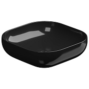 GSG Easy Раковина накладная d45x13,5h см, без донного клапана и перелива, цвет: черный глянцевый EALAVQU45002