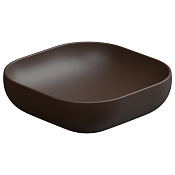 GSG Easy Раковина накладная d45x13,5h см, без донного клапана и перелива, цвет: cacao matt EALAVQU45035