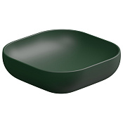 GSG Easy Раковина накладная d45x13,5h см, без донного клапана и перелива, цвет: smeraldo matt EALAVQU45036