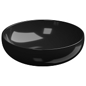 GSG Easy Раковина накладная d45x13,5h см, без донного клапана и перелива, цвет: черный глянцевый EALAVRO45002