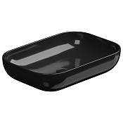 GSG Easy Раковина накладная 60x42x13,5h см, без донного клапана и перелива, цвет: черный глянцевый EALAVRE60002