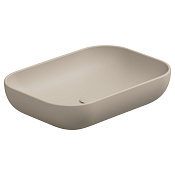 GSG Easy Раковина накладная 60x42x13,5h см, без донного клапана и перелива, цвет: sabbia matt EALAVRE60034