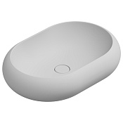 GSG Petra Раковина накладная 60x42x15h см с донным клапаном, без перелива, цвет: белый матовый PELAV60001