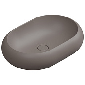 GSG Petra Раковина накладная 60x42x15h см с донным клапаном, без перелива, цвет: tortora matt PELAV60029