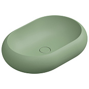GSG Petra Раковина накладная 60x42x15h см с донным клапаном, без перелива, цвет: salvia matt PELAV60031