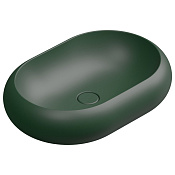 GSG Petra Раковина накладная 60x42x15h см с донным клапаном, без перелива, цвет: smeraldo matt PELAV60036