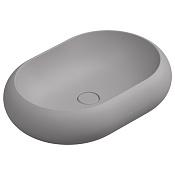 GSG Petra Раковина накладная 60x42x15h см с донным клапаном, без перелива, цвет: fumo matt PELAV60038