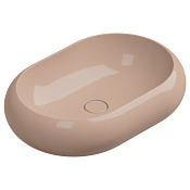 GSG Petra Раковина накладная 60x42x15h см с донным клапаном, без перелива, цвет: rosa glossy PELAV60039
