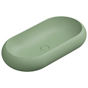 GSG Petra Раковина накладная 80x42x15h см с донным клапаном, без перелива, цвет: salvia matt PELAV80031