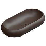 GSG Petra Раковина накладная 80x42x15h см с донным клапаном, без перелива, цвет: cacao matt PELAV80035