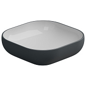 GSG Easy Раковина накладная d45x13,5h см, без донного клапана и перелива, цвет: ebano matt EALAVQU45BI000/028