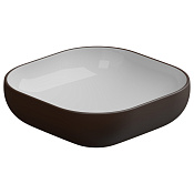 GSG Easy Раковина накладная d45x13,5h см, без донного клапана и перелива, цвет: cacao matt EALAVQU45BI000/035