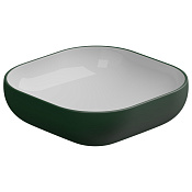 GSG Easy Раковина накладная d45x13,5h см, без донного клапана и перелива, цвет: smeraldo matt EALAVQU45BI000/036