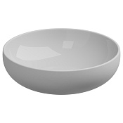 GSG Easy Раковина накладная d45x13,5h см, без донного клапана и перелива, цвет: white/white matt EALAVRO45BI000/001