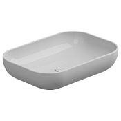 GSG Easy Раковина накладная 60x42x13,5h см, без донного клапана и перелива, цвет: white/white matt EALAVRE60BI000/001
