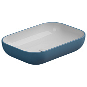 GSG Easy Раковина накладная 60x42x13,5h см, без донного клапана и перелива, цвет: denim matt EALAVRE60BI000/027