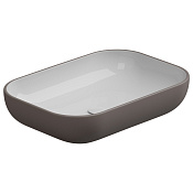 GSG Easy Раковина накладная 60x42x13,5h см, без донного клапана и перелива, цвет: tortora matt EALAVRE60BI000/029