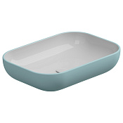 GSG Easy Раковина накладная 60x42x13,5h см, без донного клапана и перелива, цвет: ice matt EALAVRE60BI000/037