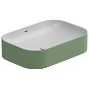 GSG Easy Раковина накладная 60x42x14h см, с переливом, без донного клапана, цвет: salvia matt EALAVTP60BI000/031