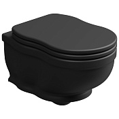 GSG Time Чаша подвесного унитаза 35x54 см, без крышки-сиденья и крепления, цвет: черный матовый TIWCSO003