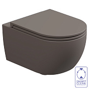 GSG Like Чаша подвесного унитаза 36x52,5 см, безободковый, цвет: tortora matt LKWCSOBI000/029