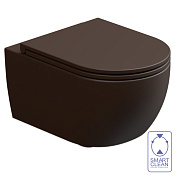 GSG Like Чаша подвесного унитаза 36x52,5 см, безободковый, цвет: cacao matt LKWCSOBI000/035