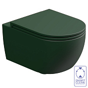 GSG Like Чаша подвесного унитаза 36x52,5 см, безободковый, цвет: smeraldo matt LKWCSOBI000/036