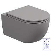 GSG Like Чаша подвесного унитаза 36x52,5 см, безободковый, цвет: fumo matt LKWCSOBI000/038
