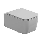 GSG Brio Чаша подвесного унитаза 36x52,5 см, с креплением, безободковый, цвет: белый глянцевый RUBRWCSO000FI