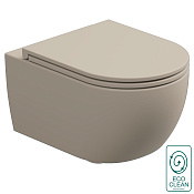 GSG Like Чаша подвесного унитаза 36x52,5 см, смыв торнадо, безободковый, цвет: sabbia matt RULKWCSOEC034FI