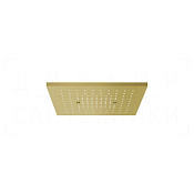 Gessi Afilo Потолочный душ 30,5 см, встраиваемый, 1 вид струи, хромотерапия, цвет: gold brushed 57002#716