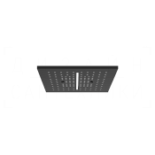 Gessi Afilo Потолочный душ 30,5 см, встраиваемый, 2 вида струи, хромотерапия, цвет: matte black 57004#299