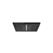 Gessi Afilo Потолочный душ 30,5 см, встраиваемый, 2 вида струи, хромотерапия, цвет: black metal PVD 57004#706